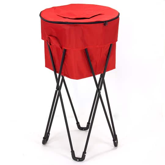 Household Essentials 33&#x22; Red Thermal Standing Cooler with Travel Bag
